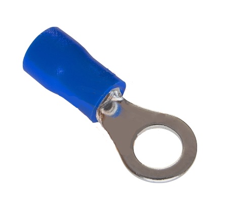 08-0034, изолированная кольцевая клемма синяя 1,5-2,5мм² 5,3мм