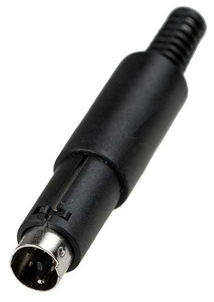 1-440, штекер mini DIN 6 контактов пластик на кабель