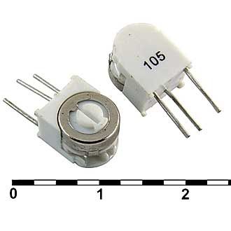 100кОм 0.5Вт СП3-19Б 10% подстроечный резистор