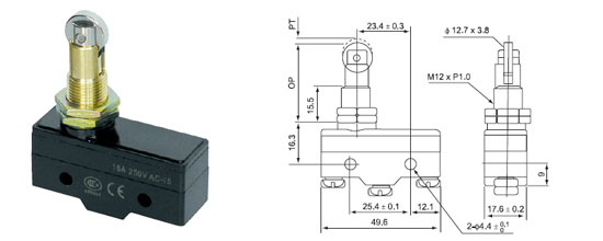 Микропереключатель TM-1308 (LXW5-11Q1) 15A/250V 3c