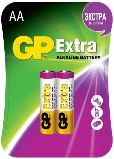 LR6 (AA) батарейка GP Extra Alkaline 2шт