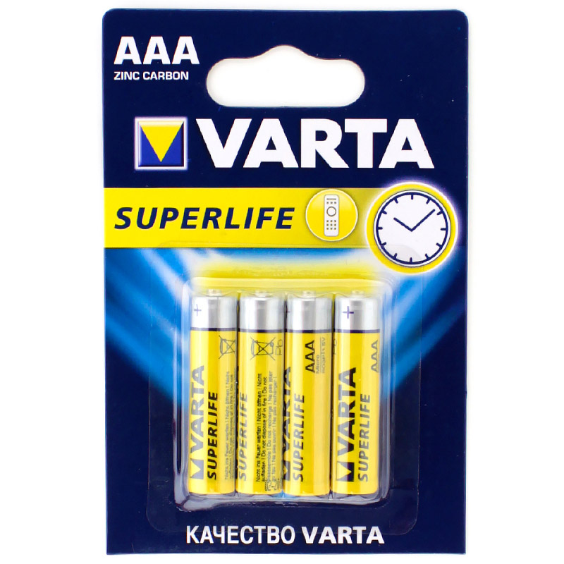 Батарейка VARTA R03 AAA SuperLife 1.5В 4шт