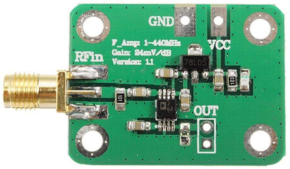 Модуль радиочастотного демодулятора 0.1-440МГЦ RSSI 7-15В [AD8310]