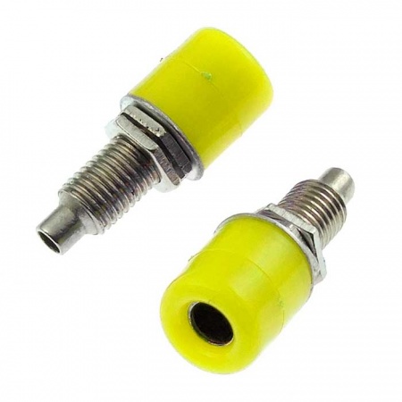 Z011 4mm panel jack YELLOW клемма