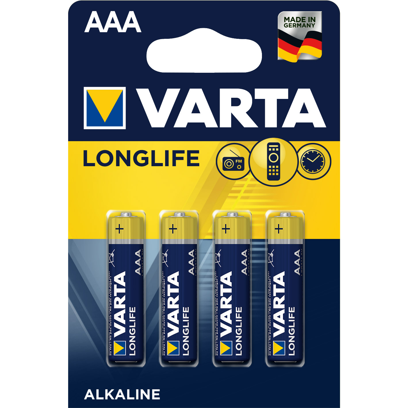 Батарейка щелочная VARTA LR03 (AA) Long Life 1.5В бл/4