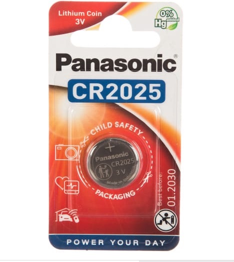 Батарейка литиевая PANASONIC CR2025 дисковая 3В 1шт