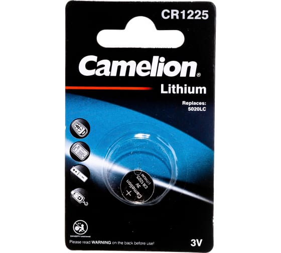 Батарейка литиевая CAMELION CR1225 дисковая 3В бл/1