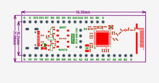 STM32WB55CGU6, отладочная плата 64МГц 256кБ RAM 1МБ ROM WeAct Studio