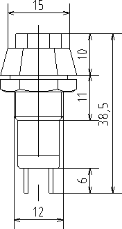 PBS-14B, кнопка 250В 1А OFF-(ON) без фиксации зелёная