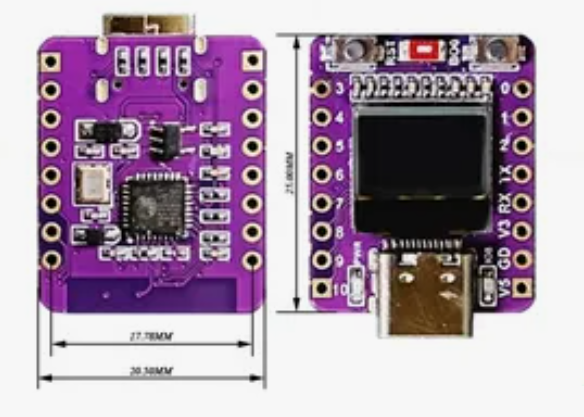 ESP32-C3 OLED, отладочная плата с дисплеем