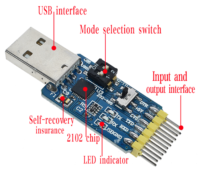 CP2102 12pin, USB-UART