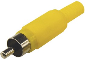 Штекер RCA на кабель желтый