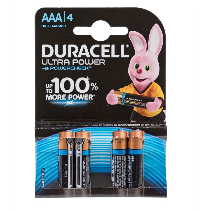 LR03 (AAA) батарейка DURACELL Ultra Power 4шт