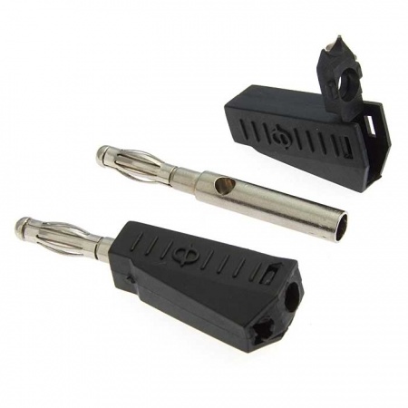 Z040 4mm Stackable Plug BLACK