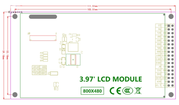LCD TFT 3.97" [OTM8009A] 