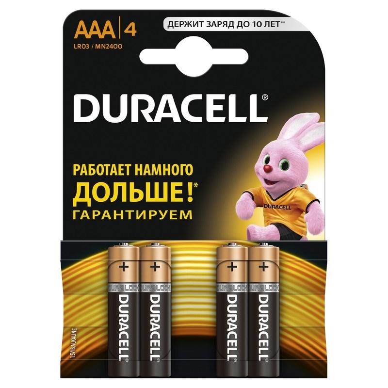 LR03 (AAA) батарейка DURACELL 4шт