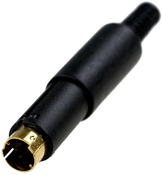 1-410G, разъем mini DIN 4 контакта (s-vhs) штекер пластик "позолоченный" на кабель