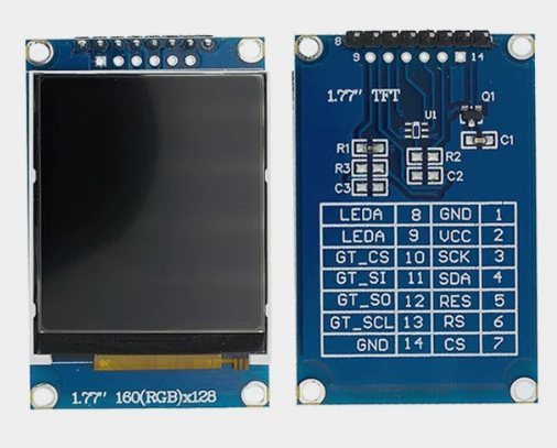 LCD TFT модуль 128x160 8pin 1.77"