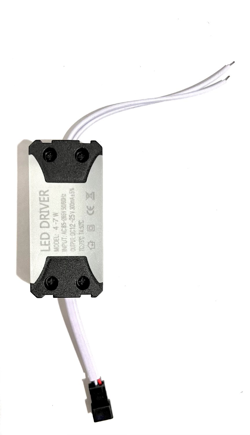 Светодиодный драйвер 4-7Вт AC85-265Vin DC12-25Vout 300mA