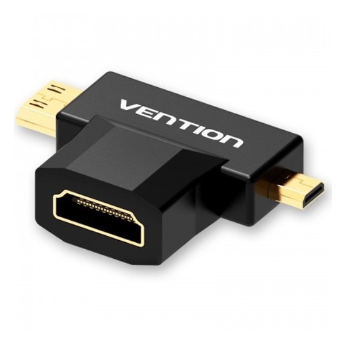 Адаптер-переходник Vention HDMI 19F/Mini HDMI+Micro HDMI AGDB0