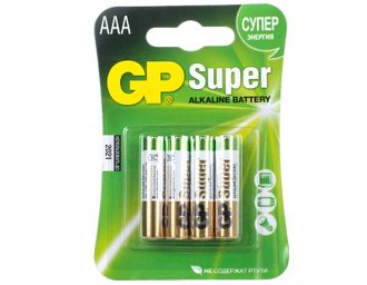 LR03 (AAA) батарейка GP Super Alkaline 4шт