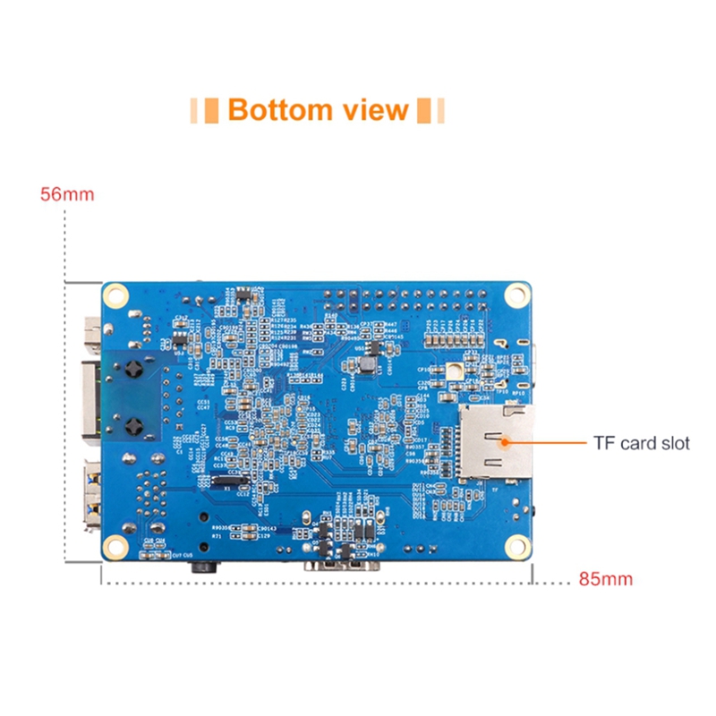 Orange Pi 3 LTS 2G8G EMMC с HDMI + WIFI + BT5.0, AllWinner H6 SoC