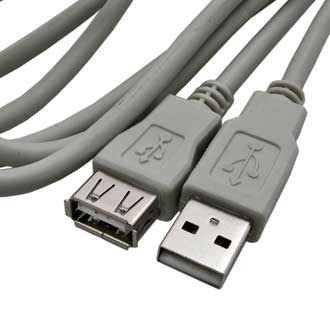 Кабель USB-A F USB-A M 1.8m (SZC)