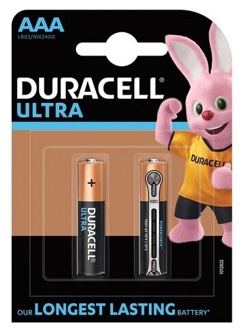 Батарейка щелочная LR03 (AAA) батарейка DURACELL Ultra Power 1.5В 2шт