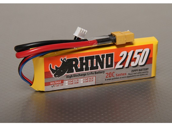 Rhino 2150mAh 2S1P 20C, Li-Po аккумулятор