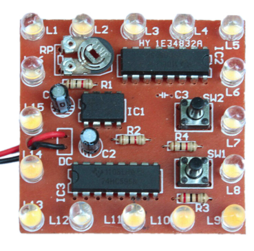 Набор-конструктор "Светодиодный модуль" [NE555+74HC595]