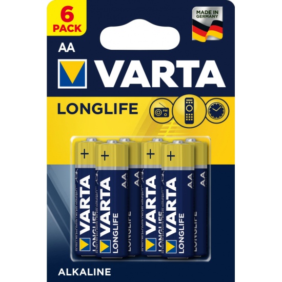 Батарейка щелочная VARTA LR6 (AA) Long Life 1.5В бл/4