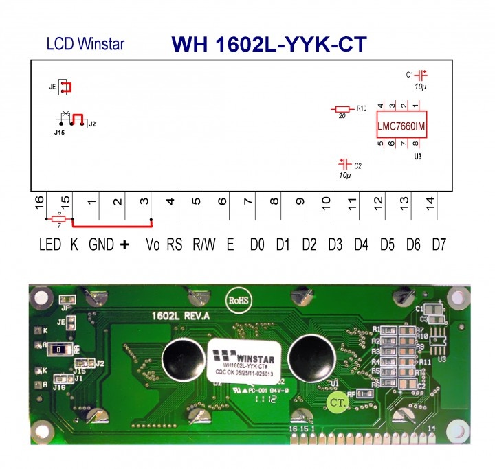 WH1602L, знакосинтезирующий индикатор [WINSTAR]