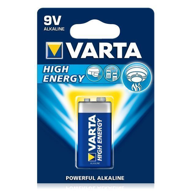 Батарейка щелочная VARTA 6LR61 Energy High Energy 9В