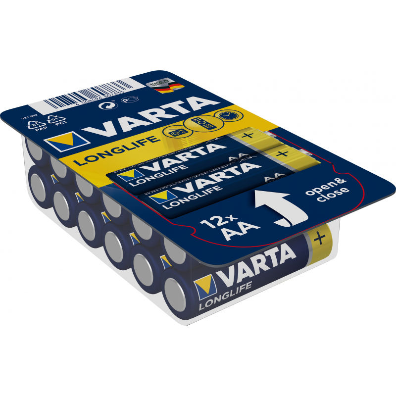 Батарейка щелочная VARTA LR6 (AA) LONGLIFE 1.5В BOX12 12шт. в боксе