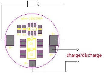 Модуль зарядного устройства 1S 2.5A 4.2В li-ion BMS