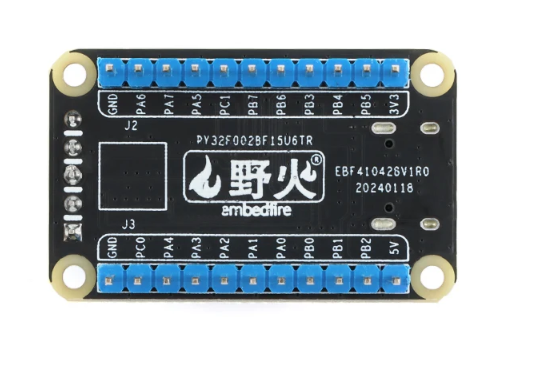PY32F002B, отладочная плата 1.7-5.5В I2C SPI USART SRAM