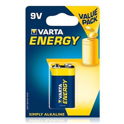 Батарейка щелочная VARTA 6LR61 Energy 9В