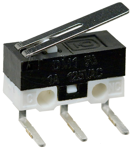DM1-01C-30G-G, микропереключатель с лапкой 125В 1A