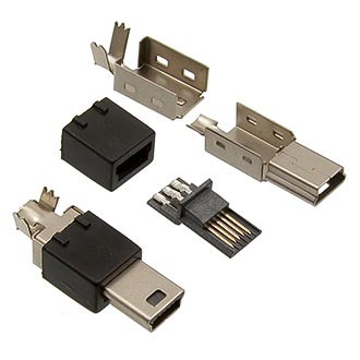 USB/M-SP, штекер на кабель Mini-USB