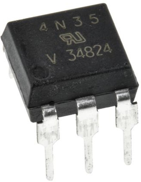 4N35, оптопара с транзисторным выходом [DIP-6]