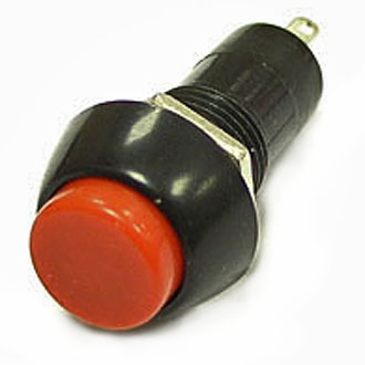 PBS-11A, кнопка 250В 1А ON-OFF с фиксацией красная