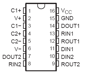 MAX202CSE-T, интерфейс RS-232 [SOIC-16]
