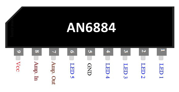 Схема подключения an6884