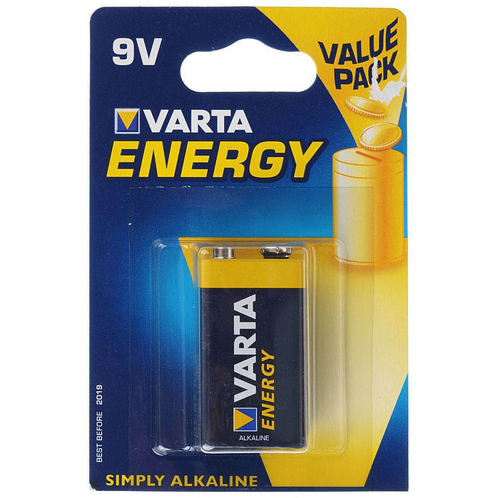 6F22 батарейка крона щелочная VARTA Energy 1шт