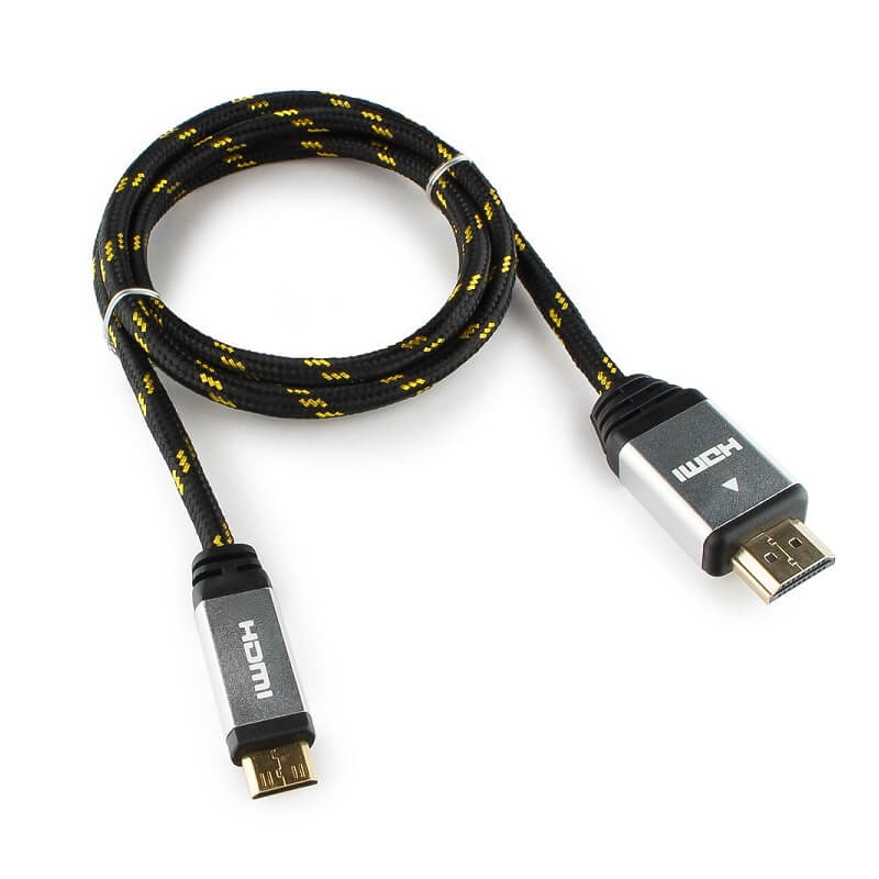 Кабель HDMI(M) - miniHDMI(M) 1.4v 1м нейлоновая оплётка Konoos