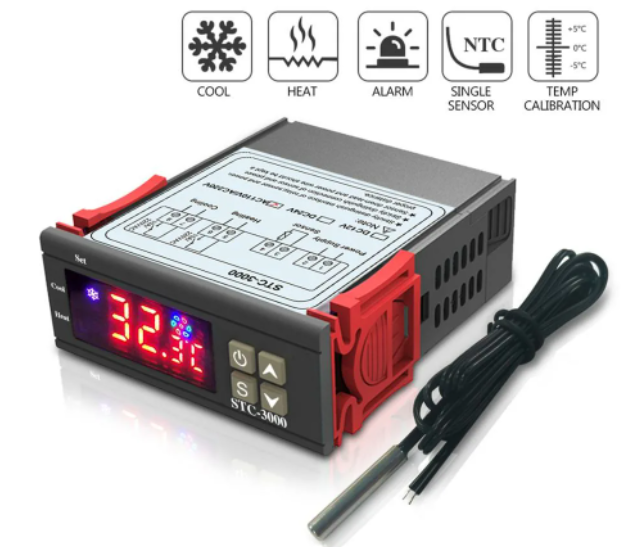 STC-3000, цифровой контроллер температуры и влажности AC 110-220В