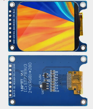 TFT LCD дисплей 1.69" 240x280 SPI [ST7789]
